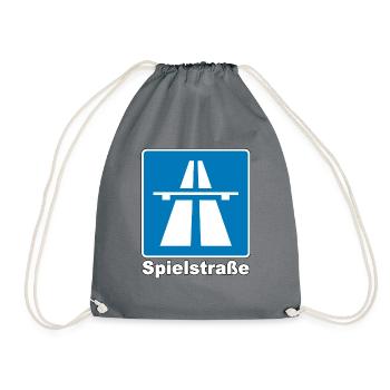 Spielstraße - Turnbeutel - Grau - Vorne