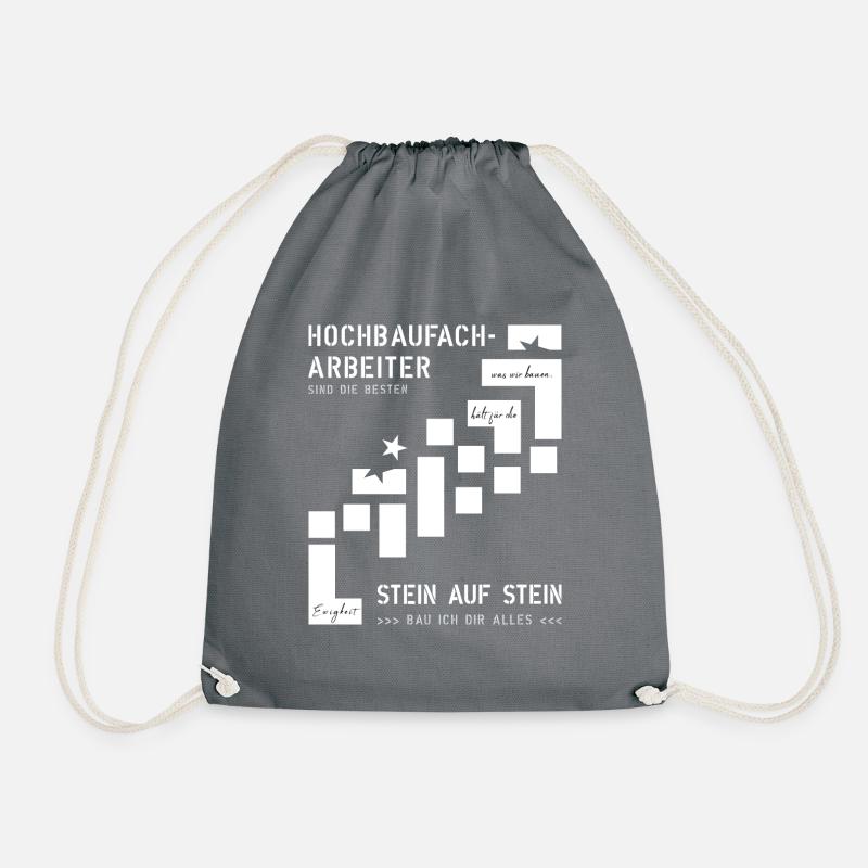 Hochbaufacharbeiter - Turnbeutel - Grau