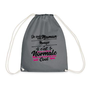 Maman Manager cadeau - Sac de sport léger - gris - Devant