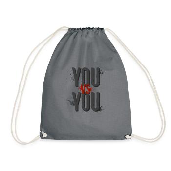 YOU VS YOU - Motif for light background - Drawstring Bag - grey - Front