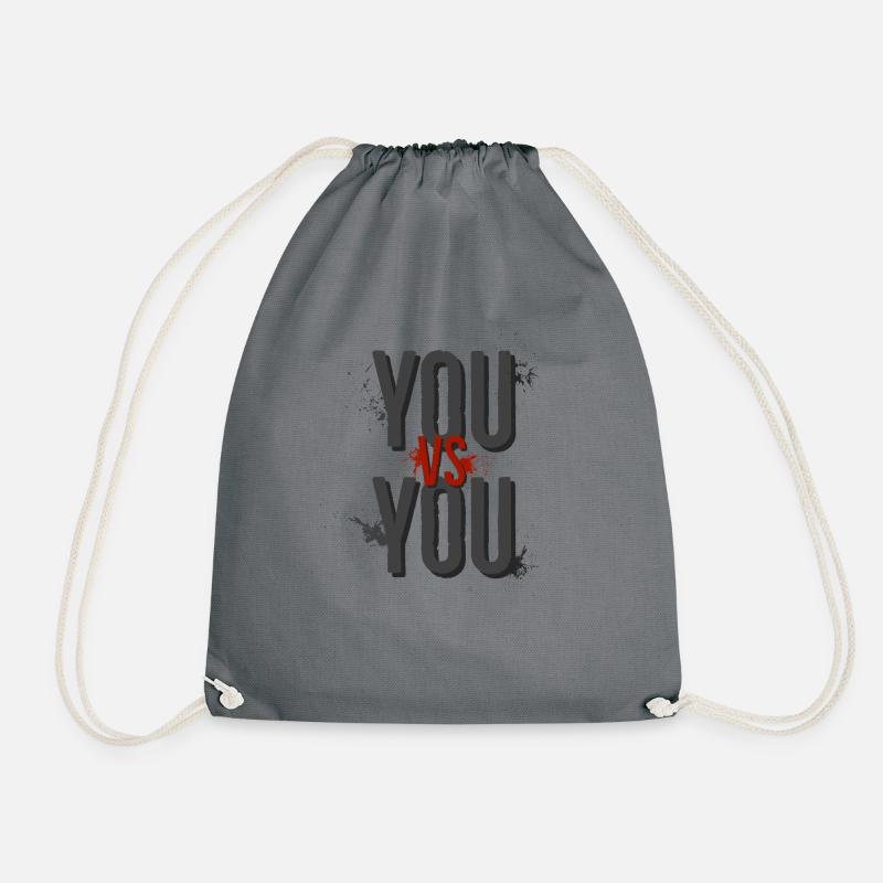 YOU VS YOU – Motiv für hellen Hintergrund - Turnbeutel - Grau