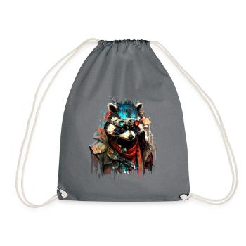 Raton laveur, animal de la collection Cyber Squad - Sac de sport léger - gris - Devant