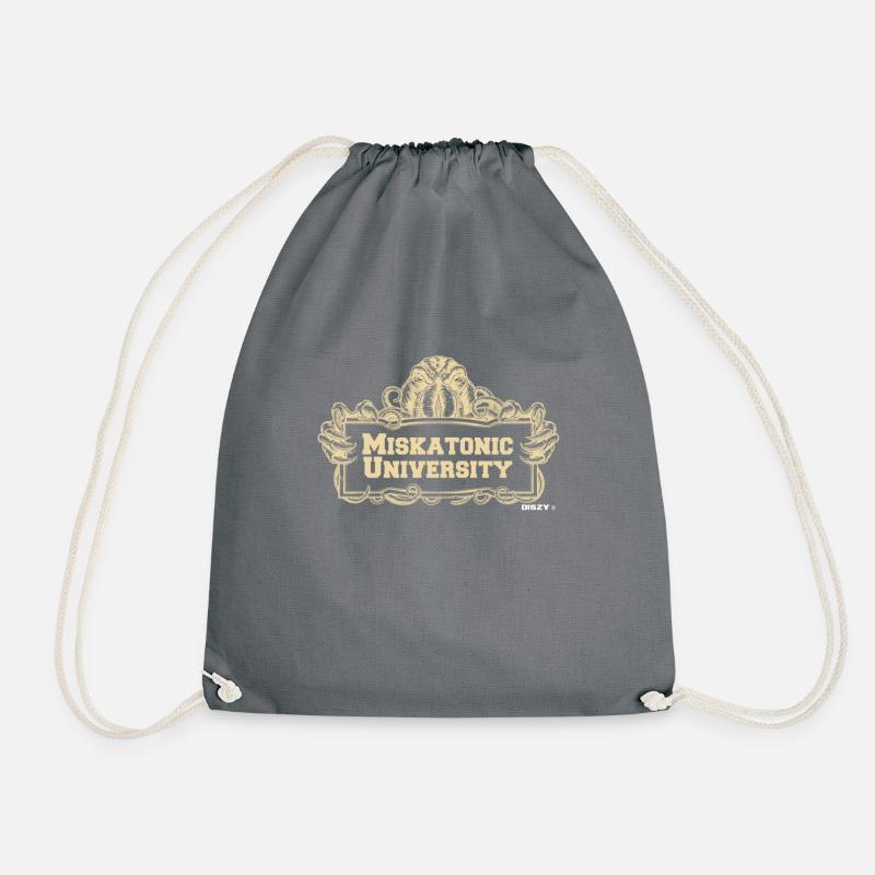 Miskatonic University Logo Tentacle - Drawstring Bag - grey