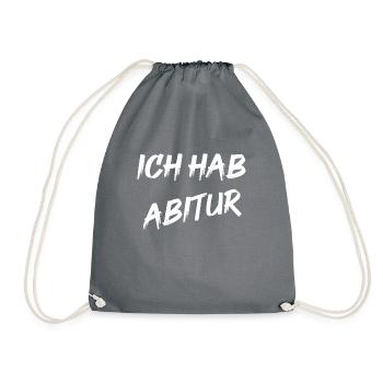 Ich hab Abitur - Turnbeutel - Grau - Vorne