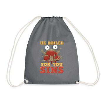 Flying spaghetti monster - Drawstring Bag - grey - Front