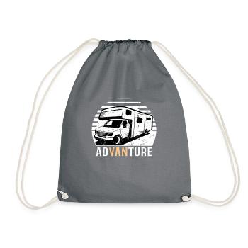 Ad-Van-Ture motorhome - Drawstring Bag - grey - Front