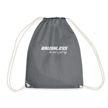 Brushless RC Cars - Drawstring Bag - grey - Front