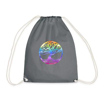 Tree of Life Tree of Life Celtic Symbol - Drawstring Bag - grey - Front