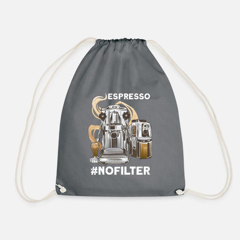 Espresso #nofilter coffee T-Shirt - Drawstring Bag - grey