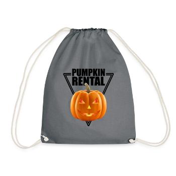 Kürbis Verleih | Halloween Kürbis Vermietung - Turnbeutel - Grau - Vorne