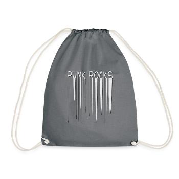Retro Punk Rock Nostalgia Music Punk Rocks - Drawstring Bag - grey - Front