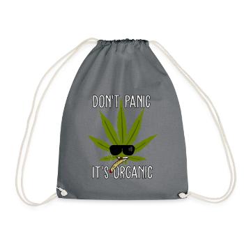 Dont Panic its Organic Cannabis Tshirt - Turnbeutel - Grau - Vorne