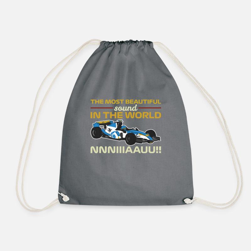 Racing race on Sunday - Drawstring Bag - grey