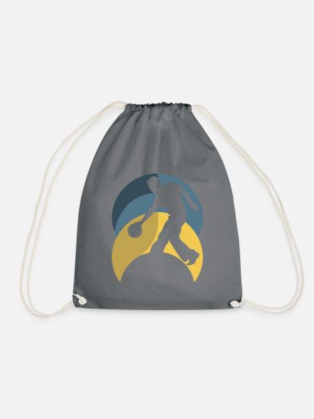 Bowling Bowlen Pin - Turnbeutel - Grau