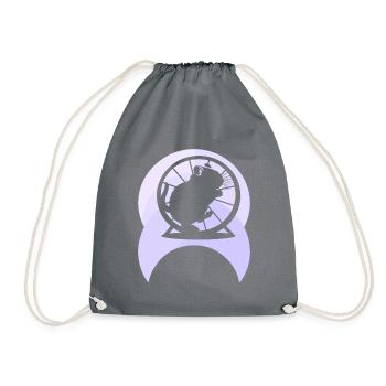 Hamster Nagetier Haustier - Turnbeutel - Grau - Vorne
