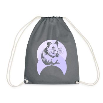 Hamster Nagetier - Turnbeutel - Grau - Vorne