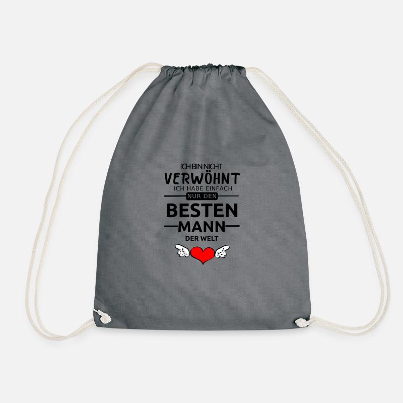 Bester Mann der Welt Valentinstag Geschenk Liebe - Turnbeutel - Grau