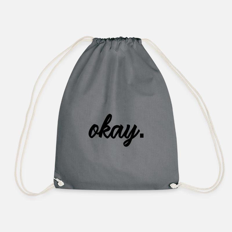 Cooles okay-Design - Turnbeutel - Grau