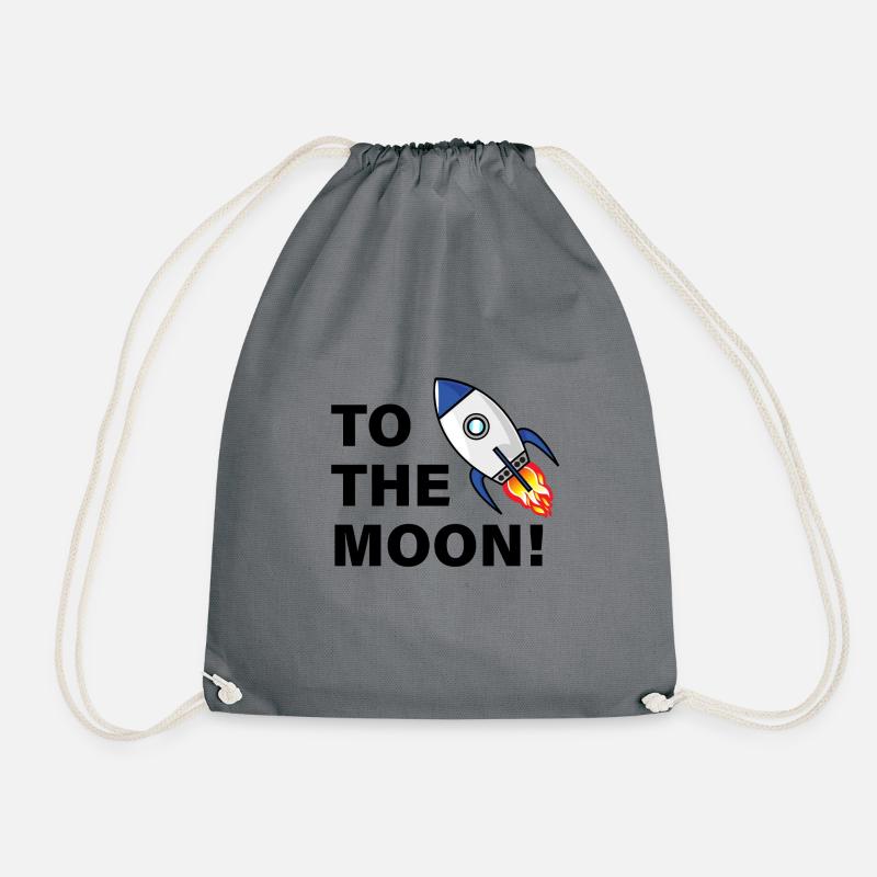 Crypto to the Moon - Turnbeutel - Grau