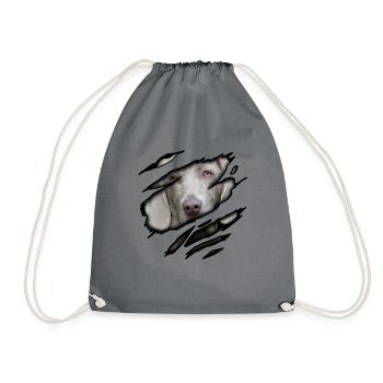 Weimaraner in me - Drawstring Bag - grey - Front