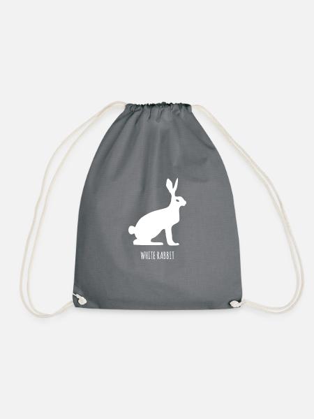 Weißer Hase, Schneehase, Fabel - Turnbeutel - Grau