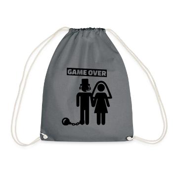 Gamer is getting married - Drawstring Bag - grey - Front