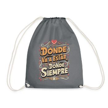 Where is it going to be, where it will always be - Drawstring Bag - grey - Front