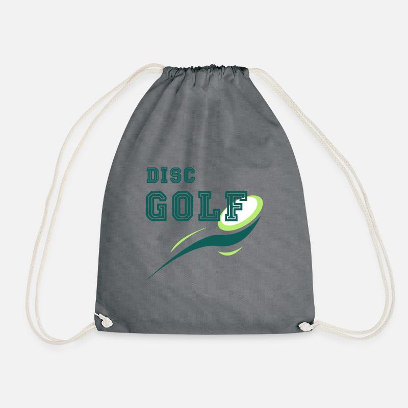 Disc Golf Discgolf Frisbee Geschenk Gift - Turnbeutel - Grau