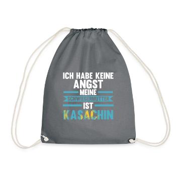 Ich habe keine Angst meine Schwiegermutter ist Kas - Turnbeutel - Grau - Vorne