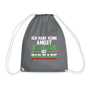 Ich habe keine Angst mein Papa ist Bulgare - Turnbeutel - Grau - Vorne