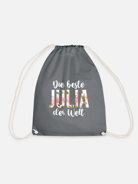 Vorname Julia - Turnbeutel - Grau