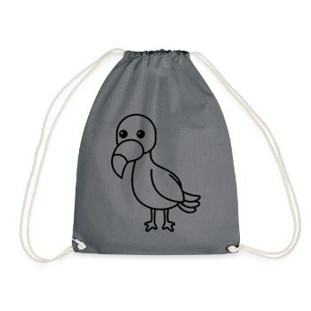Toucan Comic Animal - Drawstring Bag - grey - Front