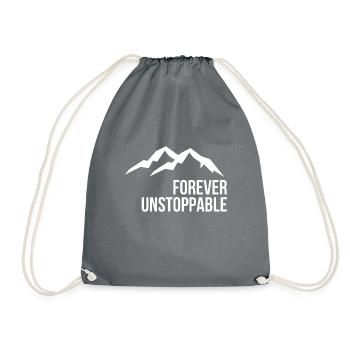 Forever unstoppable - Drawstring Bag - grey - Front