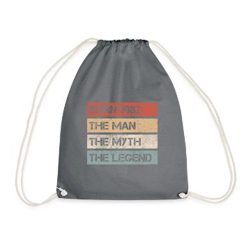 Man Myth Legend 1982 Cadeau du 40e anniversaire - Sac de sport léger - gris - Devant