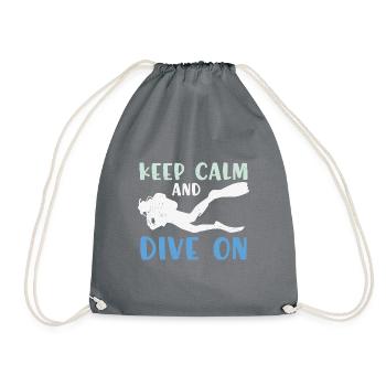 Tauchen Taucher Scuba Diving - Turnbeutel - Grau - Vorne