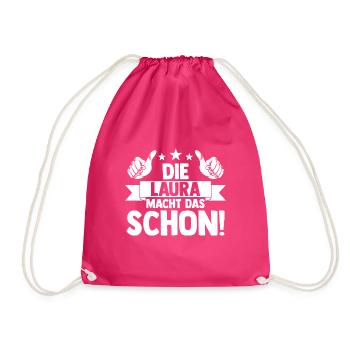 Laura - Turnbeutel - Fuchsia - Vorne