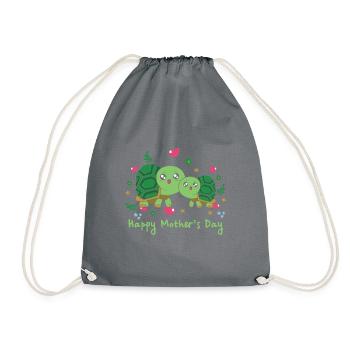 happy Mothersday - Turnbeutel - Grau - Vorne