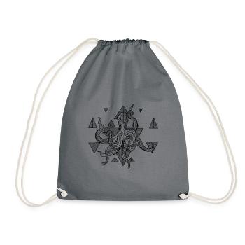 The octopus - Drawstring Bag - grey - Front