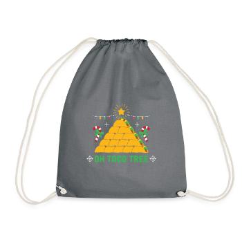 Oh Taco Tree Food Taco Christmas Tree - Turnbeutel - Grau - Vorne