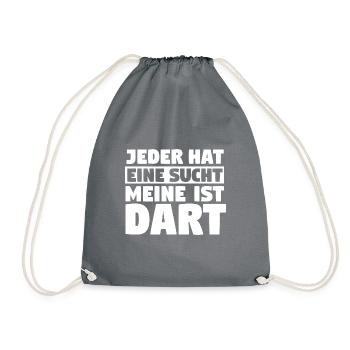 Dart Dartsspieler Darts - Turnbeutel - Grau - Vorne