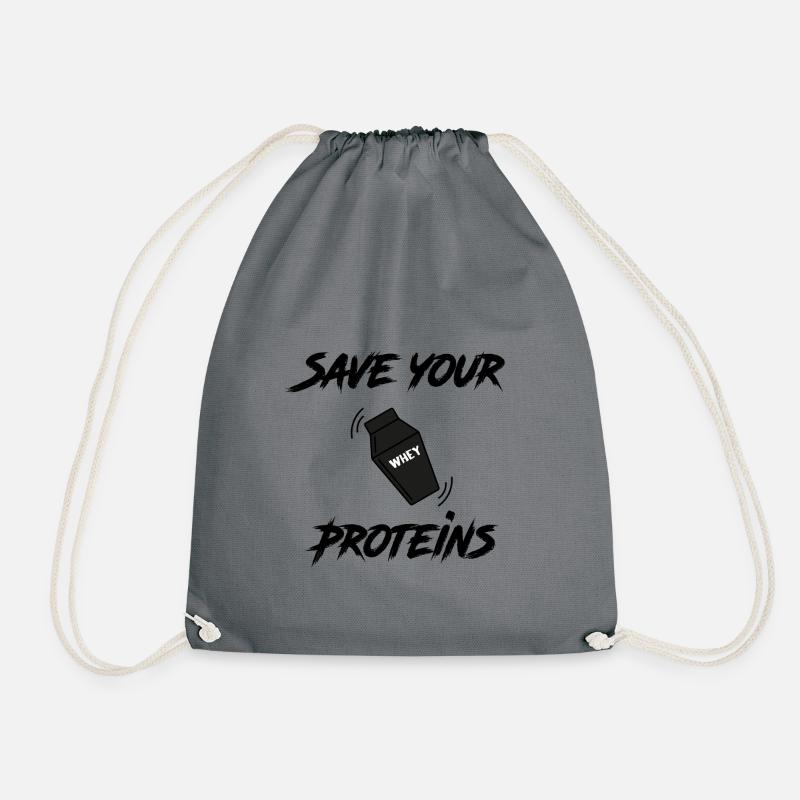 Save your proteins - Turnbeutel - Grau