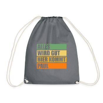Paul - Turnbeutel - Grau - Vorne