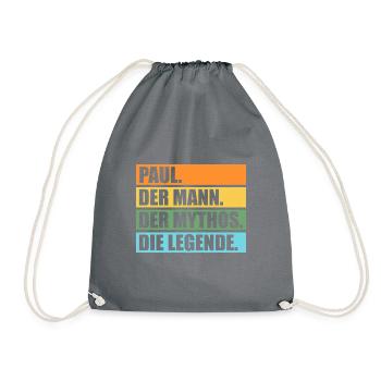 Paul - Turnbeutel - Grau - Vorne