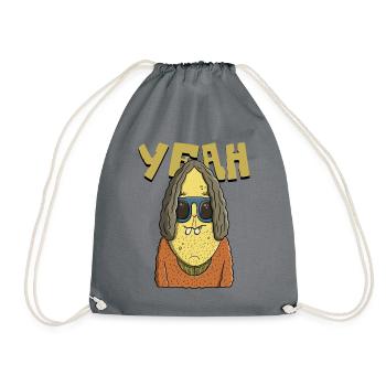 Yes - Drawstring Bag - grey - Front