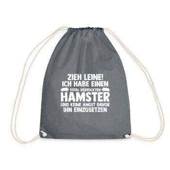 Nagetier Hamsterbesitzer Hamster - Turnbeutel - Grau - Vorne