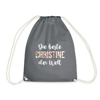 Christine - Turnbeutel - Grau - Vorne