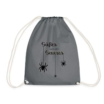 HALLOWEEN SCHWARZ - Turnbeutel - Grau - Vorne