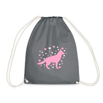 German shepherd - Drawstring Bag - grey - Front