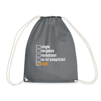 Dart Dartsspieler Darts - Turnbeutel - Grau - Vorne