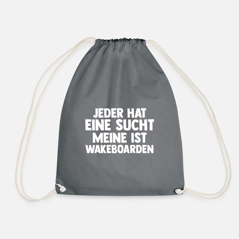 Wakeboarder Wakeboard Wakeboarding - Turnbeutel - Grau